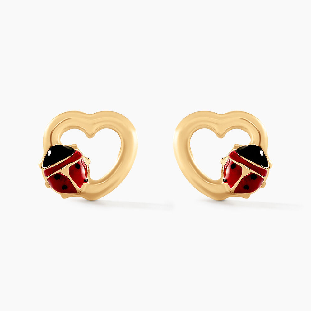 Boucles D'oreilles Puces Or Jaune Syringa Smalto - Puces Enfant | Marc Orian