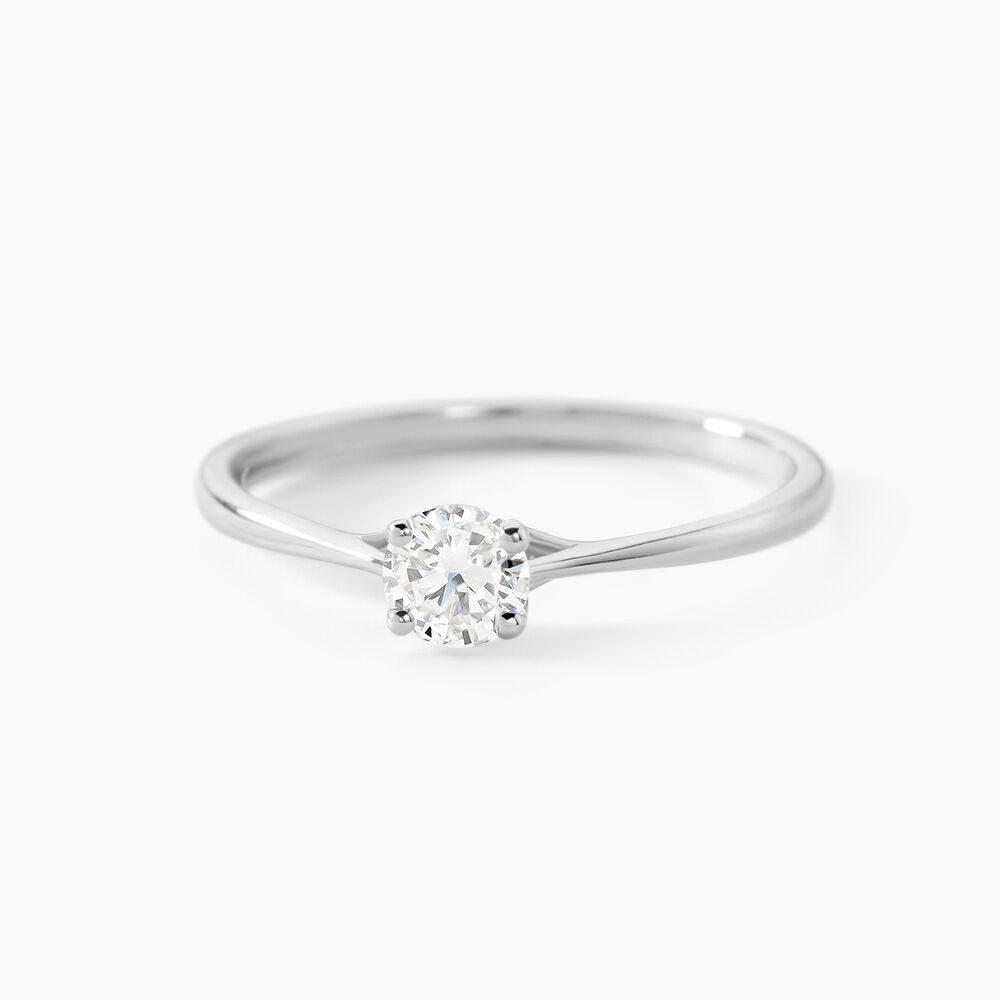 Bague Solitaire Or Blanc Solenia Diamant - Solitaires Femme | Marc Orian