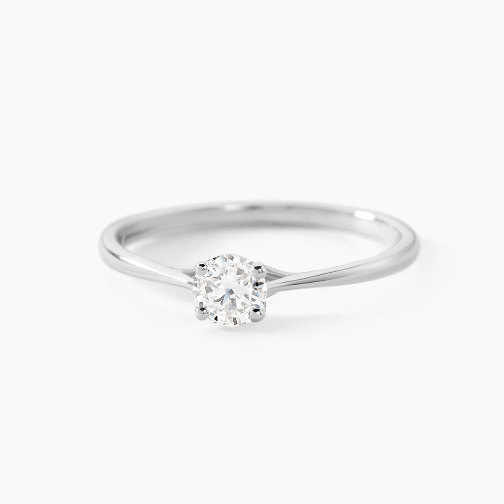 Bague Solitaire Or Blanc Solenia Diamant - Solitaires Femme | Marc Orian