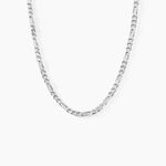 Cha&icirc;ne Vivian Maille Alternee 1/3 Argent Blanc - Colliers fantaisie Homme | Marc Orian