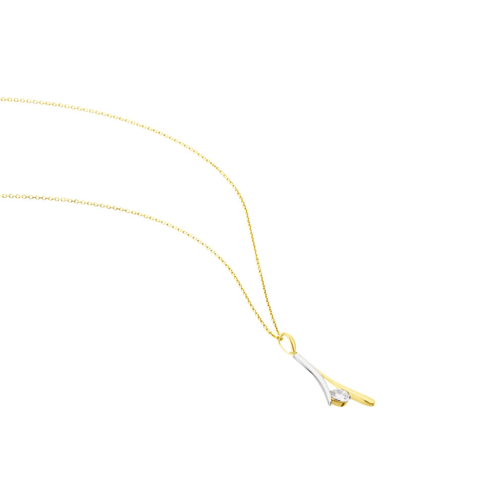 Collier Formev Or Bicolore Oxyde De Zirconium - Colliers avec pierres Femme | Marc Orian
