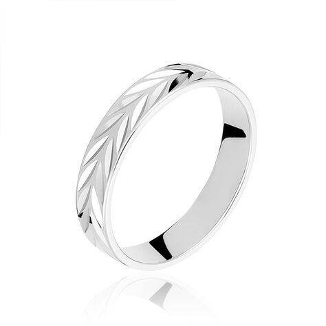 Alliance Epi Ruban Plat Or Blanc - Alliances duo Famille | Marc Orian