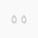 Boucles D'oreilles Puces Anh Argent Blanc - Puces Femme | Marc Orian