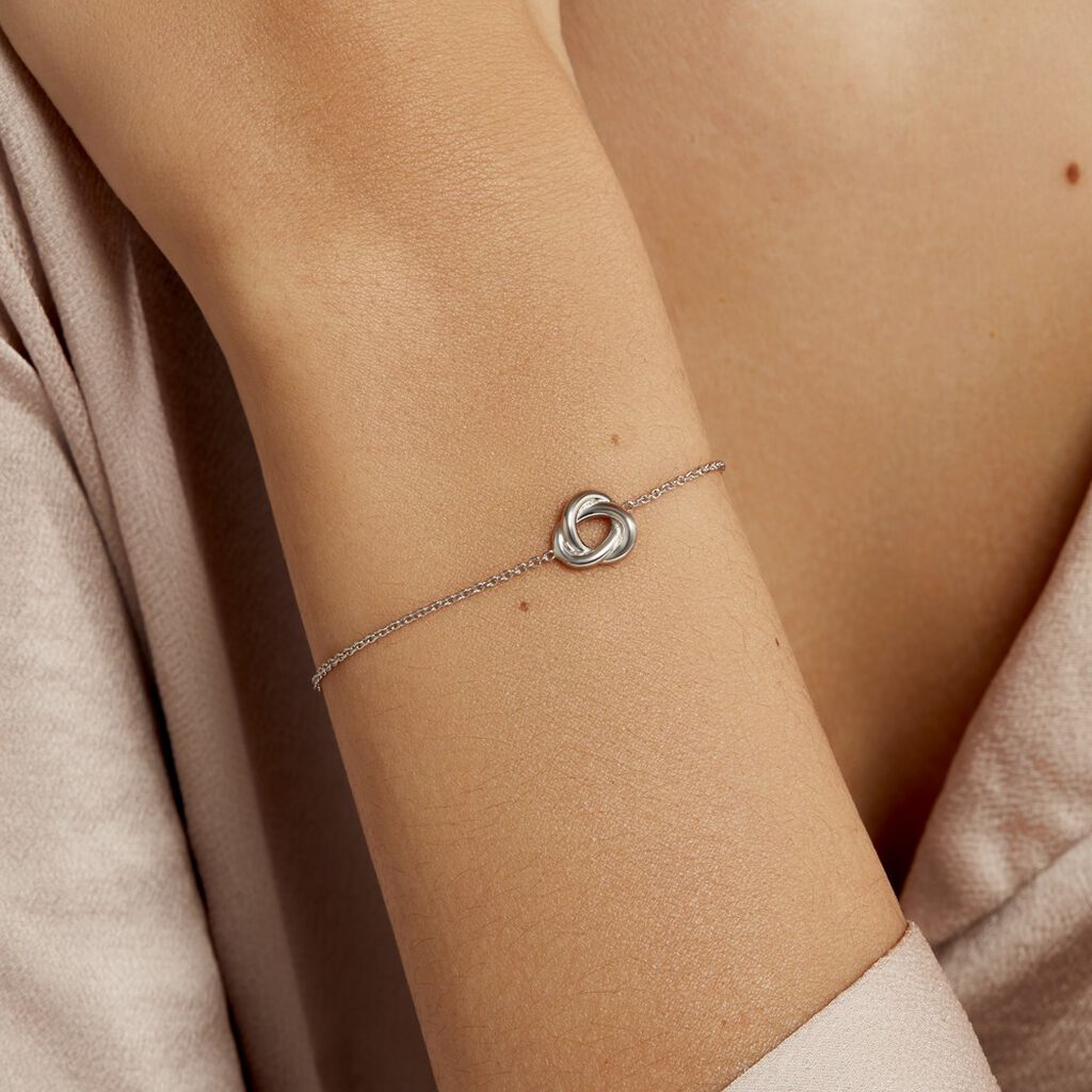 Bracelet Kaelya Argent Blanc - Bracelets chaînes Femme | Marc Orian