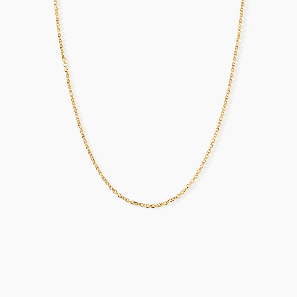 Chaine Igoa Maille Forcat Diamantee Argent Dor&eacute; A L'Or 750/1000 - Chaines Unisex | Marc Orian