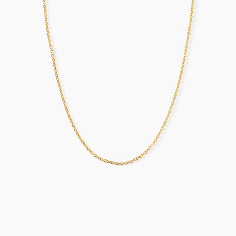 Chaine Igoa Maille Forcat Diamantee Argent Dor&eacute; A L'Or 750/1000 - Chaines Unisex | Marc Orian