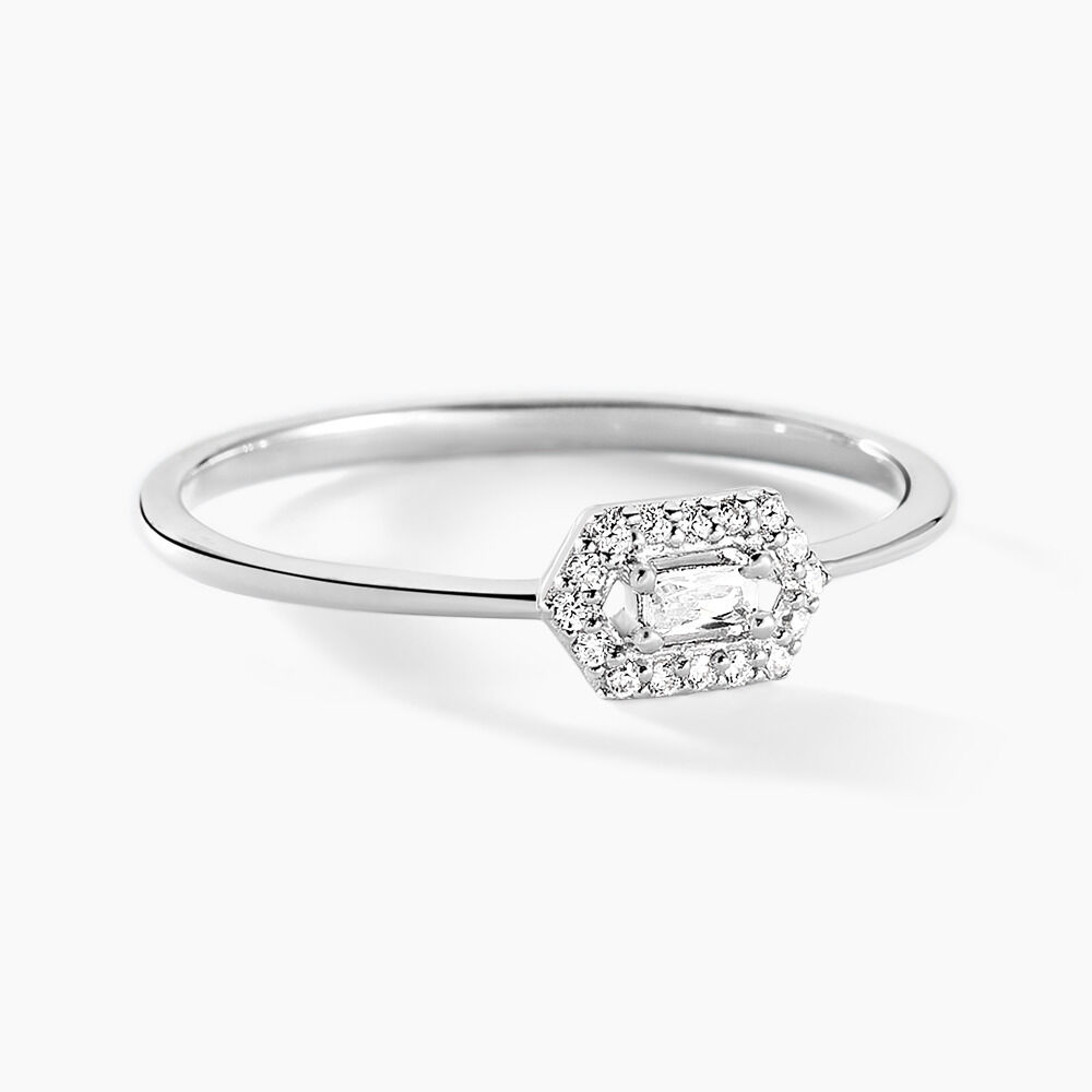 Bague Gia Argent Blanc Oxyde De Zirconium - Solitaires Femme | Marc Orian