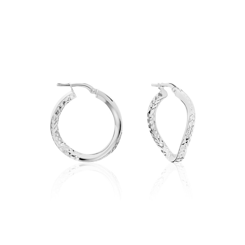 Créoles Moheli Argent Blanc - Créoles Femme | Marc Orian