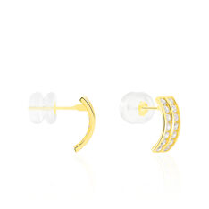 Créoles Jacobee Rondes Or Jaune Oxyde De Zirconium - Boucles d'oreilles Créoles Femme | Marc Orian