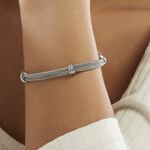 Bracelet Aleyna Maille Popcorn Acier Blanc - Bracelets cha&icirc;nes Femme | Marc Orian