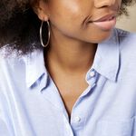 Cr&eacute;oles Argent Blanc Anne - Cr&eacute;oles Femme | Marc Orian