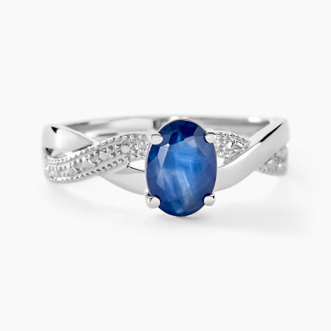 Bague Candice Or Blanc Saphir - Solitaires Femme | Marc Orian