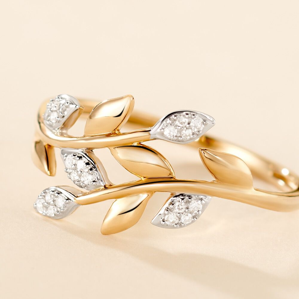 Bague Emelyne Or Jaune Diamant -  Femme | Marc Orian