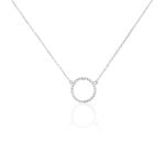 Collier Stip Or Blanc Oxyde De Zirconium - Colliers avec pierres Femme | Marc Orian