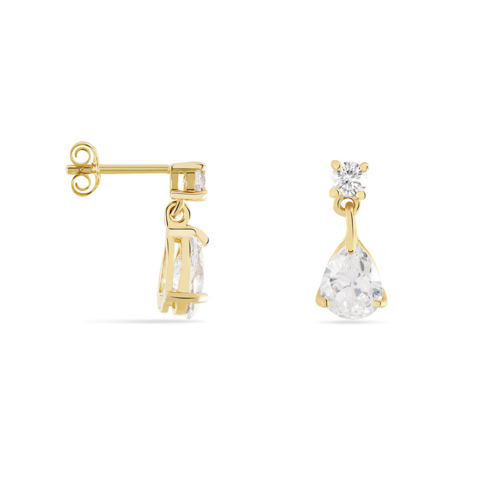 Boucles D'oreilles Pendantes Naellya Plaqué Or Oxyde De Zirconium - Pendantes Femme | Marc Orian