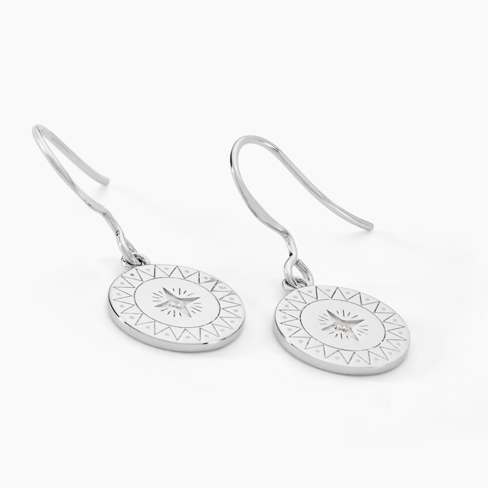 Créoles Isra Argent Blanc Oxyde De Zirconium - Créoles Femme | Marc Orian