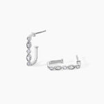 Cr&eacute;oles Astrea Argent Blanc Oxyde De Zirconium - Cr&eacute;oles Femme | Marc Orian