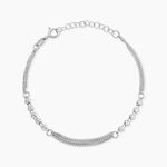 Bracelet Melodie Argent Blanc - Bracelets fantaisie Femme | Marc Orian