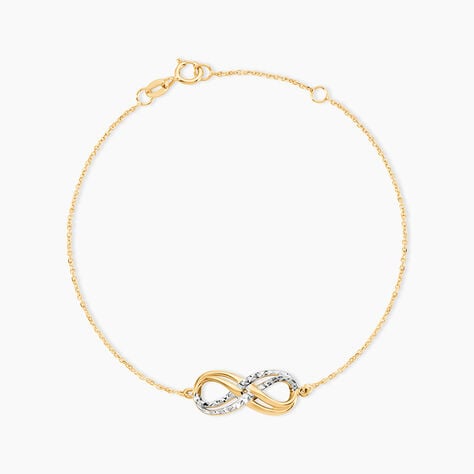 Bracelet Lyasa Infini Diamante Or Bicolore - Bracelets cha&icirc;nes Femme | Marc Orian