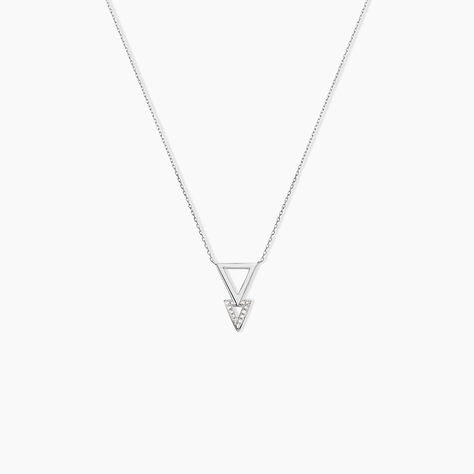 Collier Joy Or Blanc Diamant - Colliers avec pierres Femme | Marc Orian