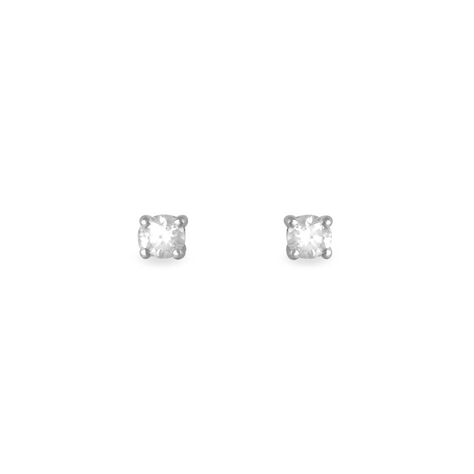 Boucles D'oreilles Puces Collection Victoria Or Blanc Diamant - Clous d'oreilles Femme | Marc Orian
