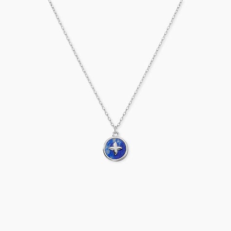 Collier Talismania Argent Blanc Lapis Lazuli - Colliers avec pierres Femme | Marc Orian