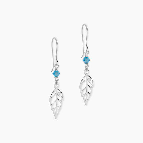 Boucles D'oreilles Pendantes Angelika Argent Blanc Pierre De Synthese - Pendantes Femme | Marc Orian