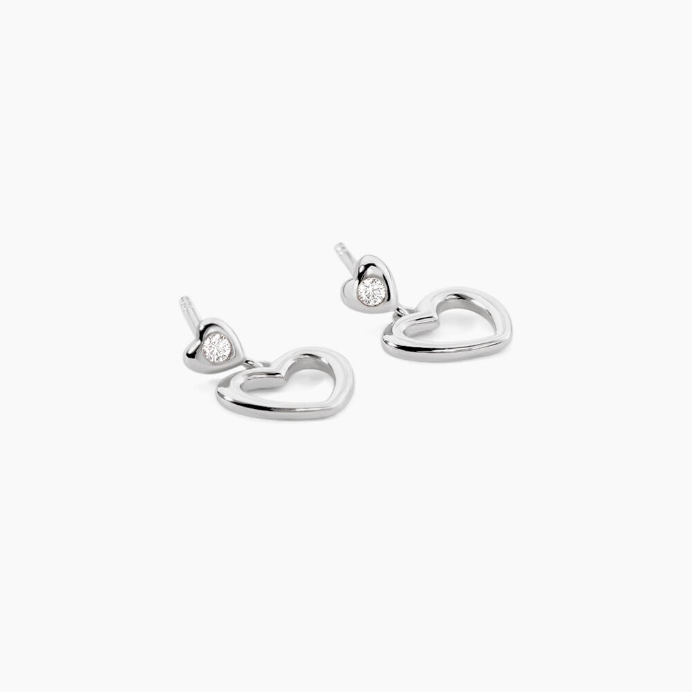 Boucles D'Oreilles Pendantes Floryne Argent Blanc Oxyde De Zirconium - Pendantes Femme | Marc Orian