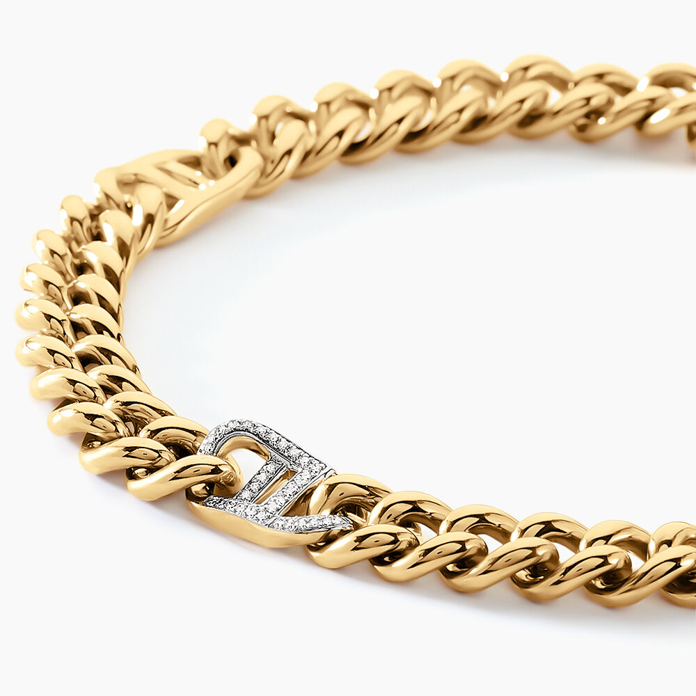Bracelet Haskel Or Jaune Diamant - Bracelets mailles Homme | Marc Orian