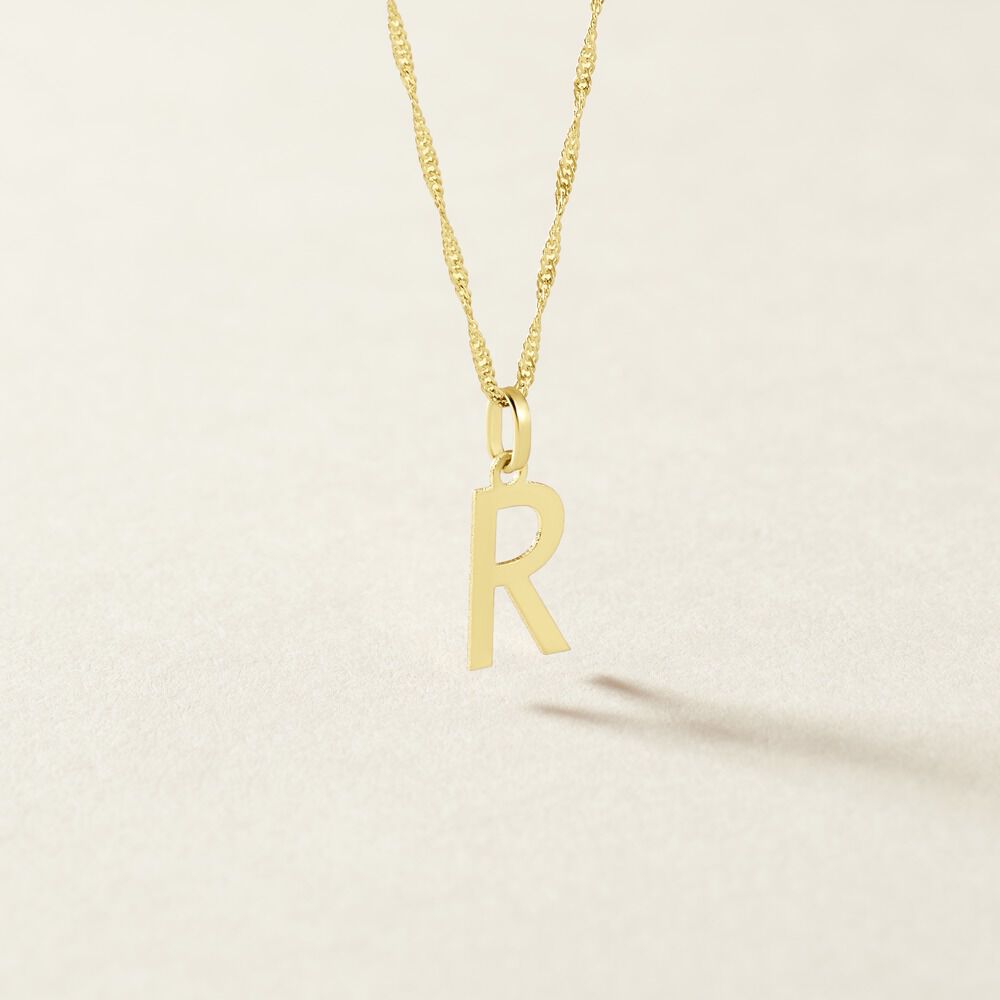 Pendentif Ionia Lettre Or Jaune - Pendentifs Famille | Marc Orian