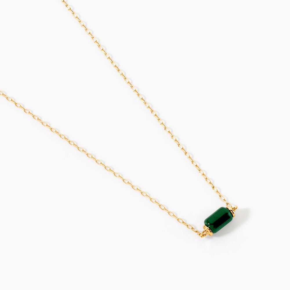 Collier Ean Or Jaune Malachite - Colliers avec pierres Femme | Marc Orian