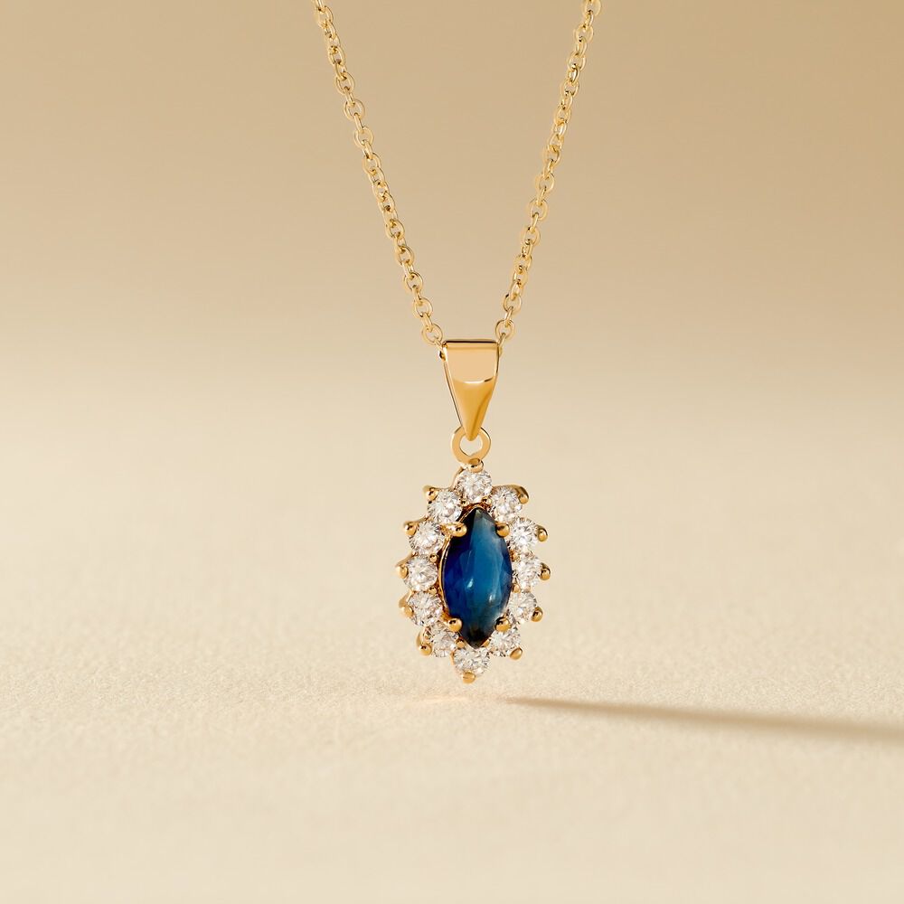 Collier Lisea Plaqu&eacute; Or Jaune Verre Et Oxyde De Zirconium - Colliers avec pierres Femme | Marc Orian