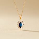 Collier Lisea Plaqu&eacute; Or Jaune Verre Et Oxyde De Zirconium - Colliers avec pierres Femme | Marc Orian