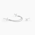 Boucles D'oreilles D&eacute;pareill&eacute;es June Argent Blanc Oxyde De Zirconium - Bijoux fantaisie Femme | Marc Orian