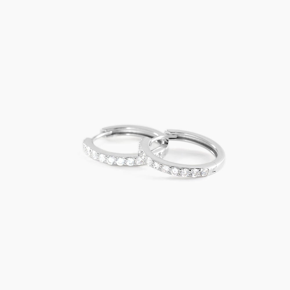 Cr&eacute;oles Classique Argent Blanc Jussi Oxyde De Zirconium - Cr&eacute;oles Femme | Marc Orian