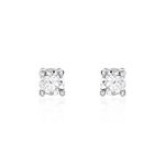 Boucles D'oreilles Puces Victoria Or Blanc Diamant - Puces Femme | Marc Orian