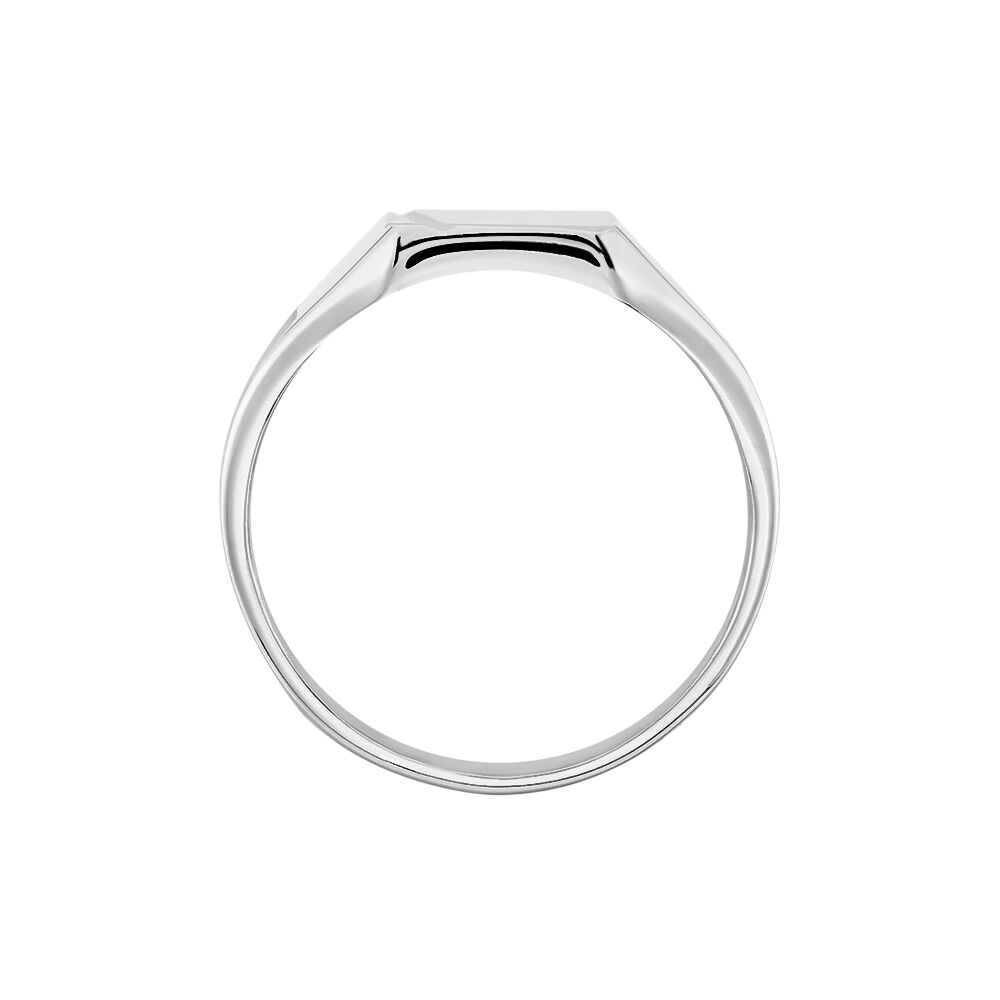 Chevalière Anisha Argent Blanc - Bagues grosses Homme | Marc Orian
