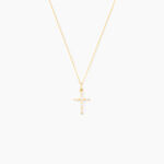 Pendentif Ageda Croix Or Jaune Oxyde De Zirconium - Pendentifs Famille | Marc Orian