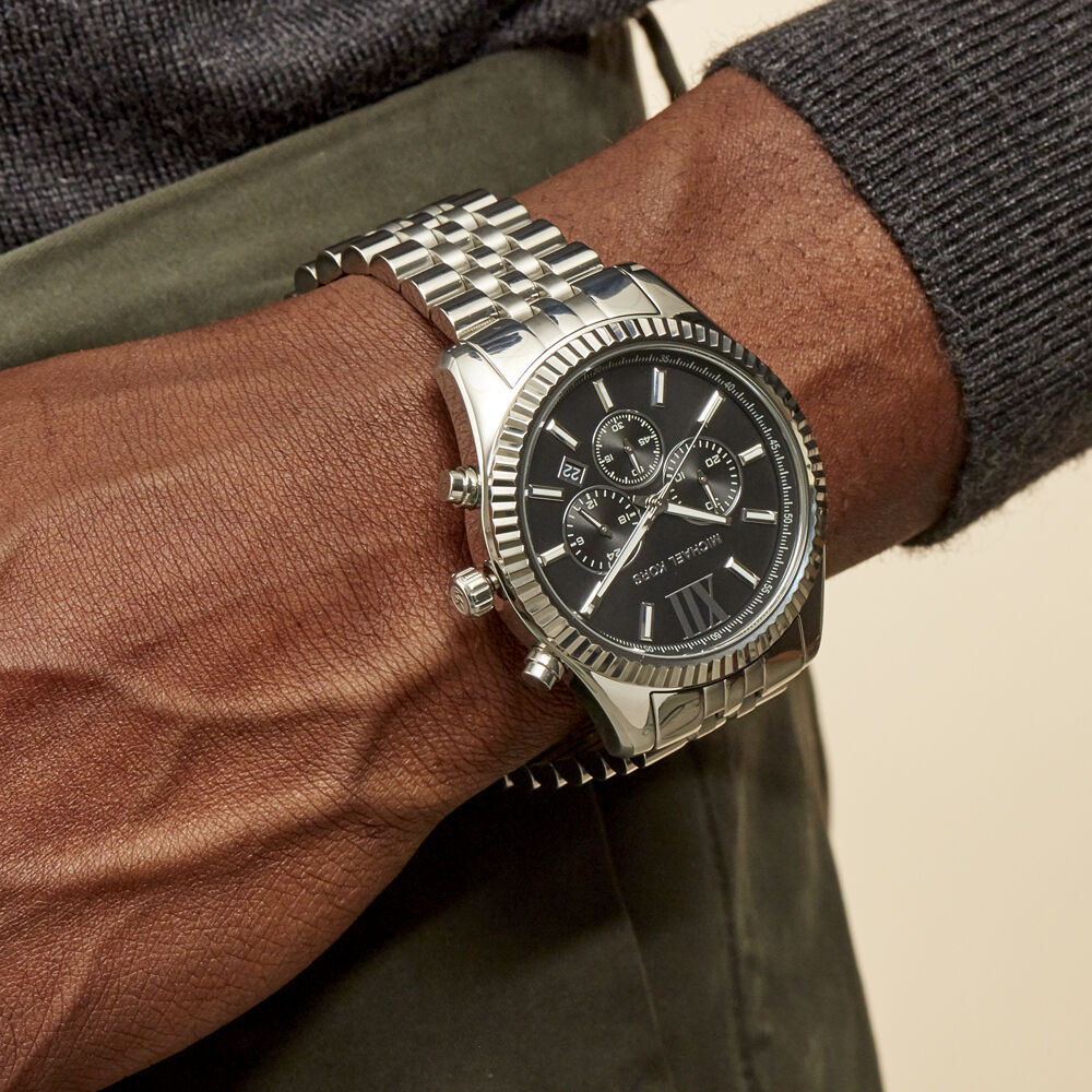 Montre Michael Kors Lexington Argenté - Montres étanches Homme | Marc Orian