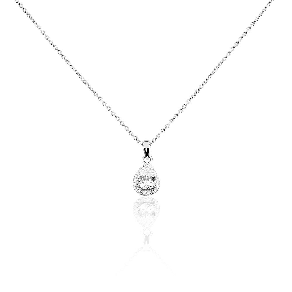 Collier Sylla Argent Blanc Oxyde De Zirconium - Colliers solitaires Femme | Marc Orian