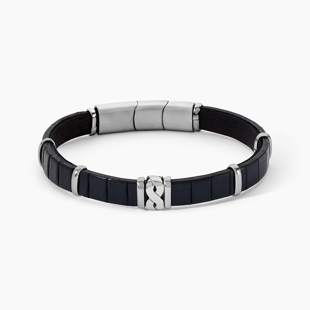Bracelet Jourdan Chip Cuir Noir - Bracelets cuir Homme | Marc Orian