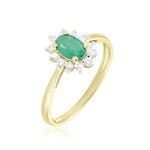Bague Vladimir Or Jaune  Emeraude Diamants - Bagues vintage Femme | Marc Orian
