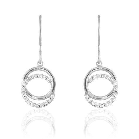 Boucles D'oreilles Pendantes Circus Argent Blanc Oxyde De Zirconium - Pendantes Femme | Marc Orian