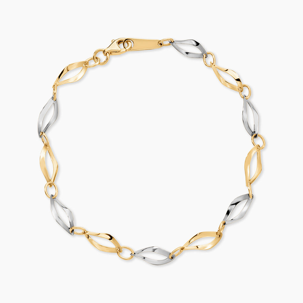 Bracelet Alejo Maille Fantaisie Or Bicolore - Bracelets cha&icirc;nes Femme | Marc Orian