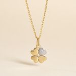 Pendentif Eudocie Coeur Trefle Or Jaune - Pendentifs Famille | Marc Orian