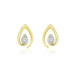 Boucles D'oreilles Or Jaune Sheilana Diamants - Puces Femme | Marc Orian