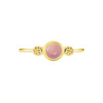 Bague Argent Dore Helko Calcedoine Rose - Bijoux fantaisie Femme | Marc Orian