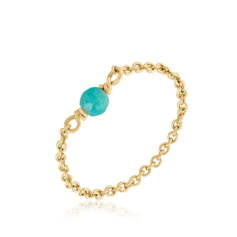 Bague Calliope Plaqu&eacute; Or Dor&eacute; Amazonite - Bijoux fantaisie Femme | Marc Orian