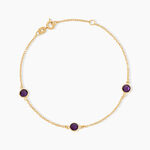 Bracelet Cressida Argent Dor&eacute; A L'Or 750/1000 Am&eacute;thyste - Bracelets cha&icirc;nes Femme | Marc Orian
