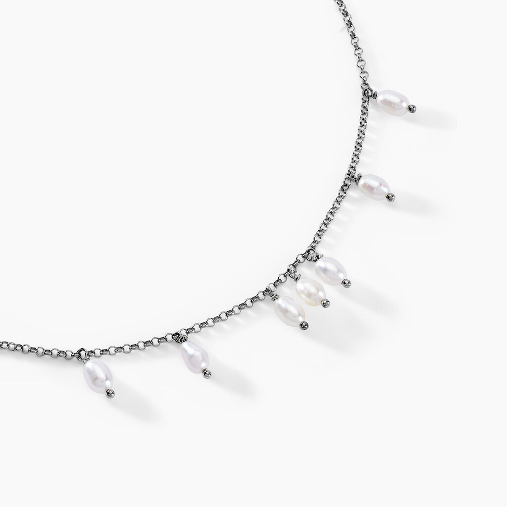 Collier Didem Argent Blanc Perle De Culture - Colliers avec pierres Femme | Marc Orian